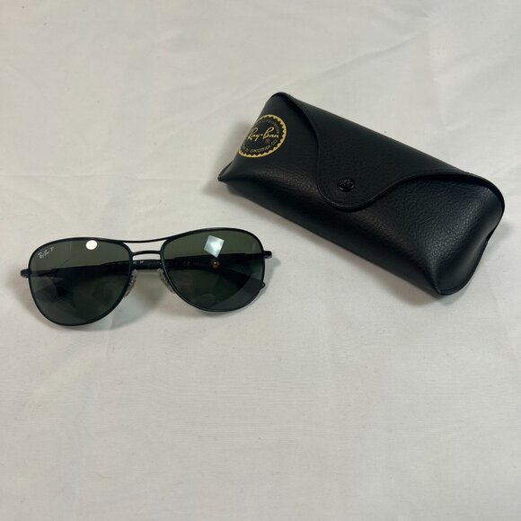 Ray-Ban RB3519-006/9A Matte Black Aviator Polarized Lens Sunglasses - Picture 4 of 4